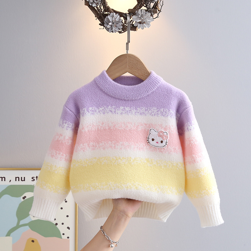 Children's sweater girls autumn and winter new 2024 children's…