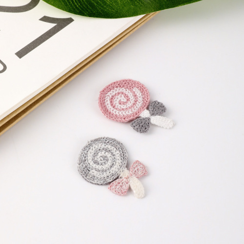 Lollipop Mushroom Embroidered Cloth Stickers Korean Hair Style Cute Clothing Accessories Semi-finished Accessories DIY Wholesale