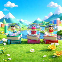 正版蜡笔小新童话奇缘水晶球家居车载摆件创意桌面手办公仔盲盒