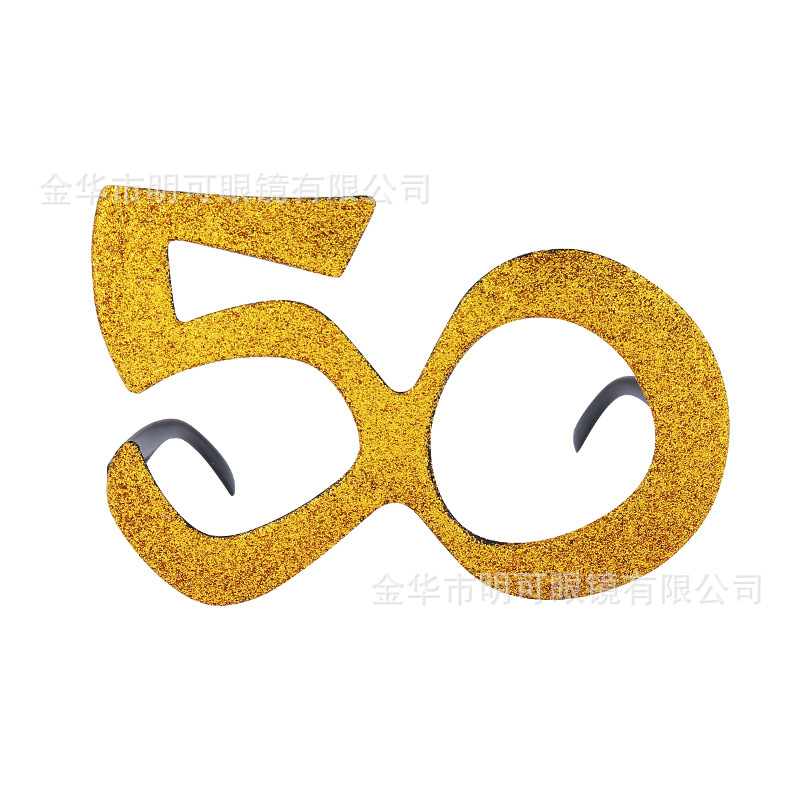 Gafas Decorativas de Cumpleaños con Números 16/18/30/40/50/60 de Plástico ABS para Fiesta