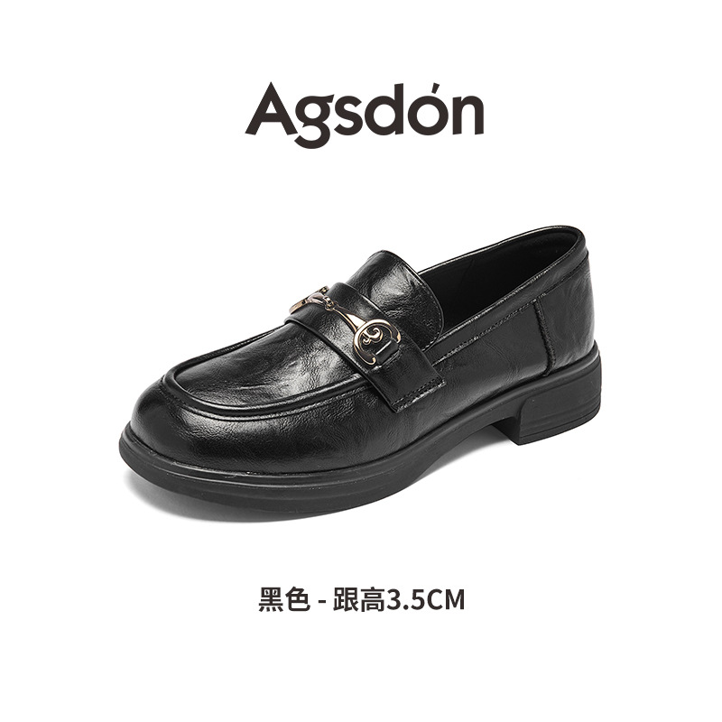 Zapatos de Lefour para mujeres 2025 nuevos zapatos de verano negros de estilo británico zapatos de cuero JK de un solo pie