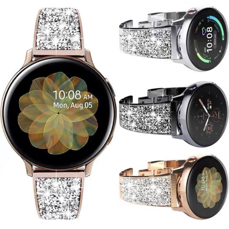 Suitable for Samsung Galaxy Watch 444/Active 3/42/2/S3, Swarovski diamond-embellished strap, smart and versatile Suitable for Samsung Galaxy Watch 444/Active 3/42/2/S3, Swarovski diamond-embellished strap, smart and versatile