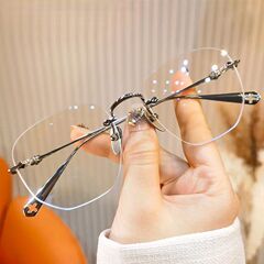 ファッション枠なしブルーライト老眼鏡レトロ超軽量老眼鏡ハイビジョン大枠は若い老人鏡を読む