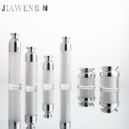 Korean domed acrylic vacuum bottle essence lotion mirror cream bottle travel cosmetic packaging