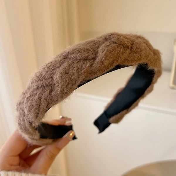 Deep coffee wool braid