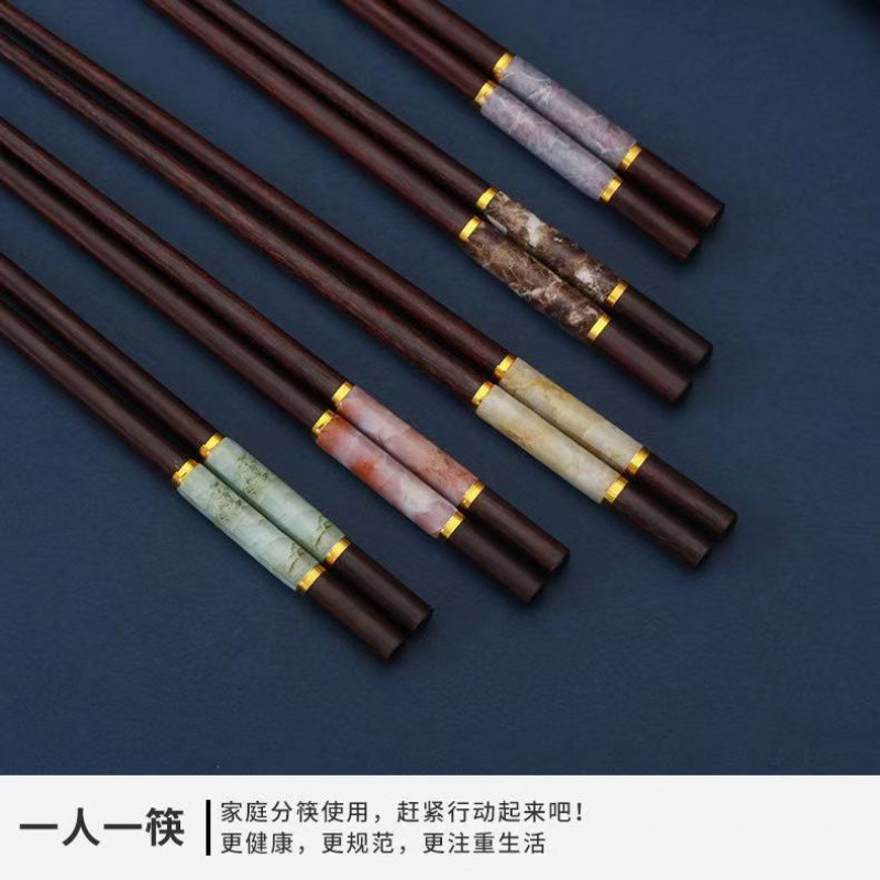 高档家用分餐筷子防霉防滑家庭装五色一人一筷竹木专人专用新款|undefined