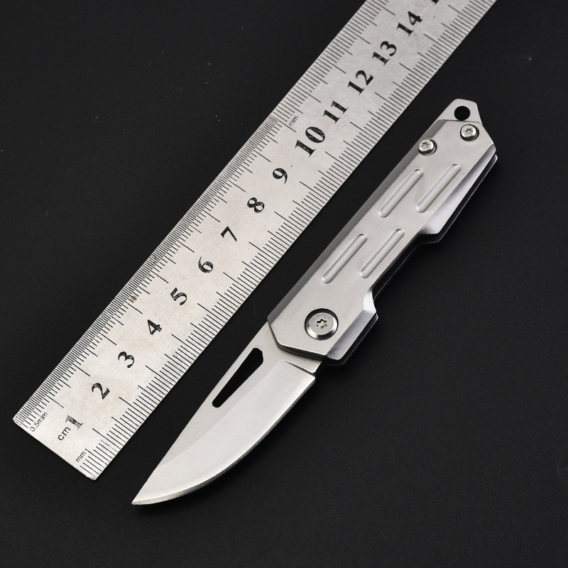 全钢迷你折叠刀户外随身钥匙扣小刀锋利高硬度刀水果刀便携开箱刀