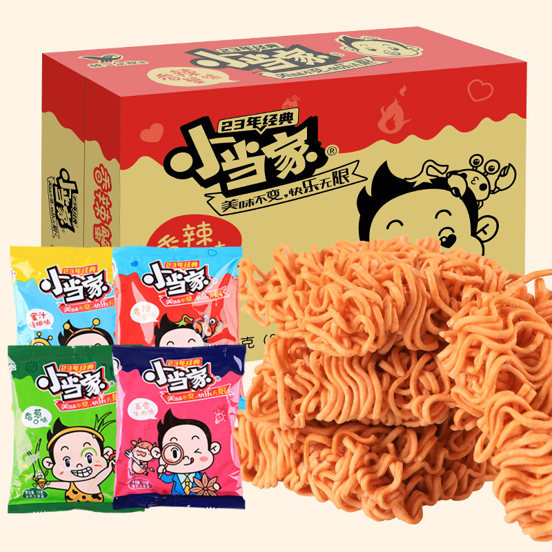 Small head crisp noodles spicy crab snacks instant noodles 20 g/bag childhood nostalgic snacks snack food wholesale