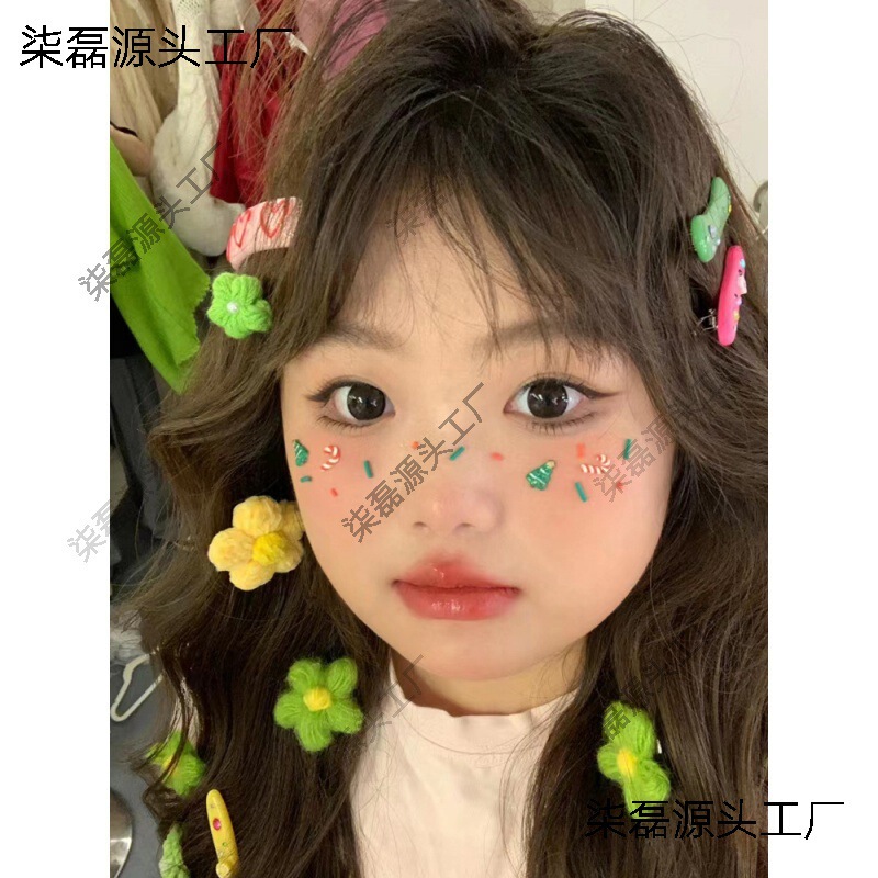 Children's Dopamine Photo Face Paste Soft Pottery Fruit Flower Face Paste Ornament Christmas Halloween Stage Performance