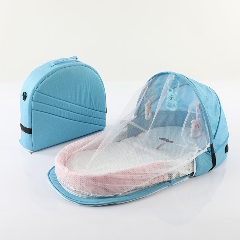 Cuna biónica portátil plegable y desmontable, anti-mosquitos para viajes, cuna dentro de cuna multifuncional para bebés image 16
