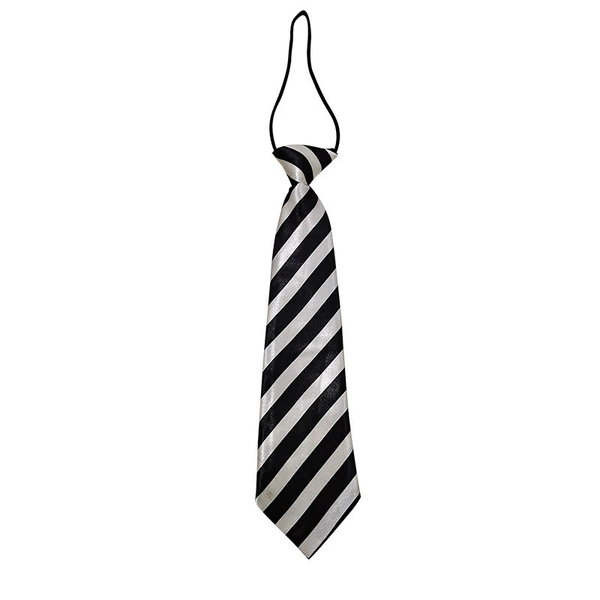 Big Black and White Tie
