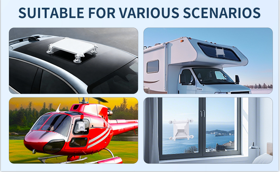 Amazon Cross-Border Mini Car Suction Cup Mount Mini Sunroof Abs Suction Cup Mount Car Roof Rack Mount in Stock