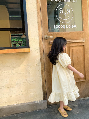 Children's sweet dress summer style girls ruffle skirt children's skirt 3-8 years old children's clothing one piece drop shipping