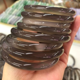 Round Bar Bracelet, Agate Bracelet, Gradient Color Gray Agate Bracelet, Ketang Manufacturer Wholesale Running Volume, Bright and Round Bracelet