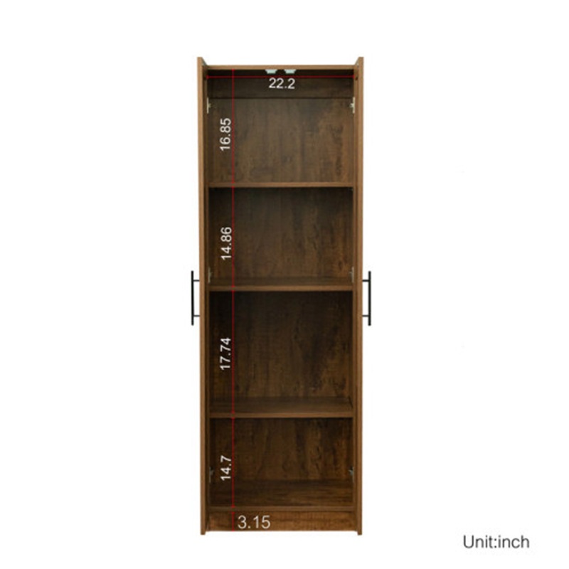 Armario hogar dormitorio moderno minimalista armario de almacenamiento de madera económico armario de madera simple gabinete para sala de alquiler image 5