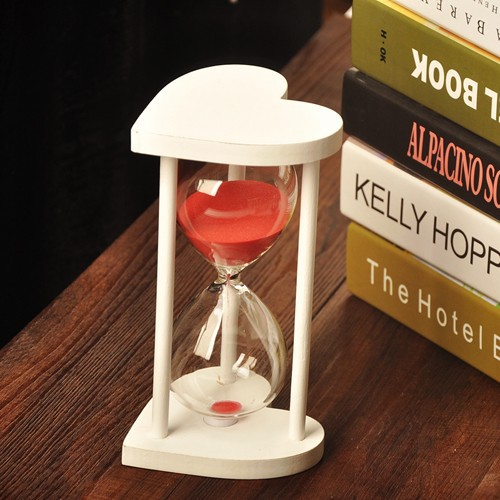 Creativo nuevo marco de madera amor cristal reloj arena accesorios para el hogar regalos empresa image 4
