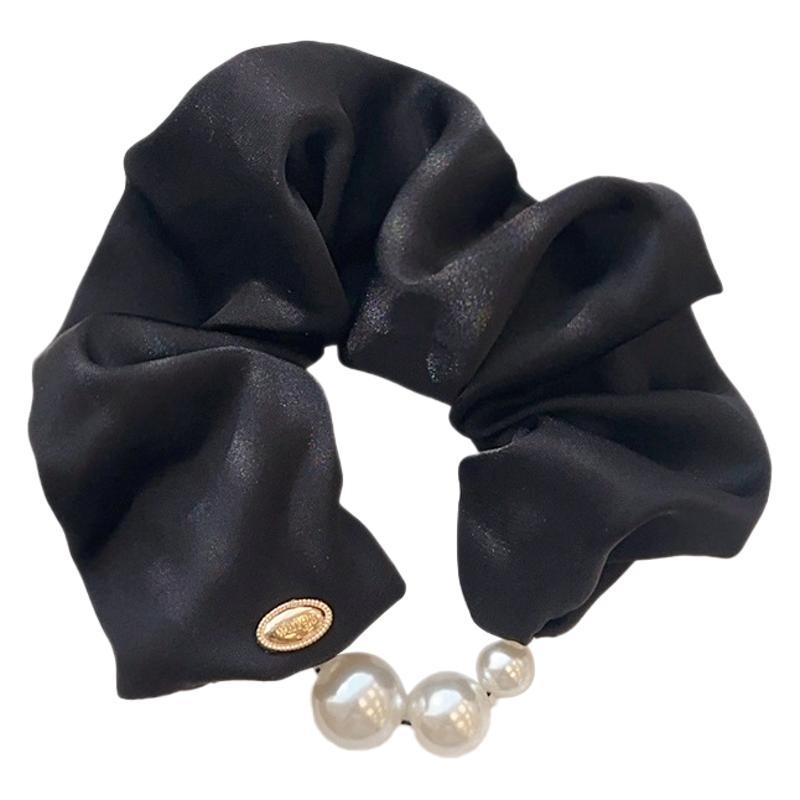 Lujo ligero de perlas de cabello de 2025 nuevo cabello de alta gama correa cubierta de cuero de mujer de alta elasticidad anillo de cabello de moda duradera