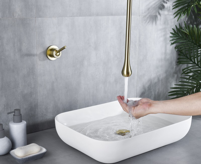 Kaiping Youjia Sanitary Ware Creative water Drop Ceiling Faucet, Suspended ceiling faucet, concealed column basin, suspended faucet 30593 undefined