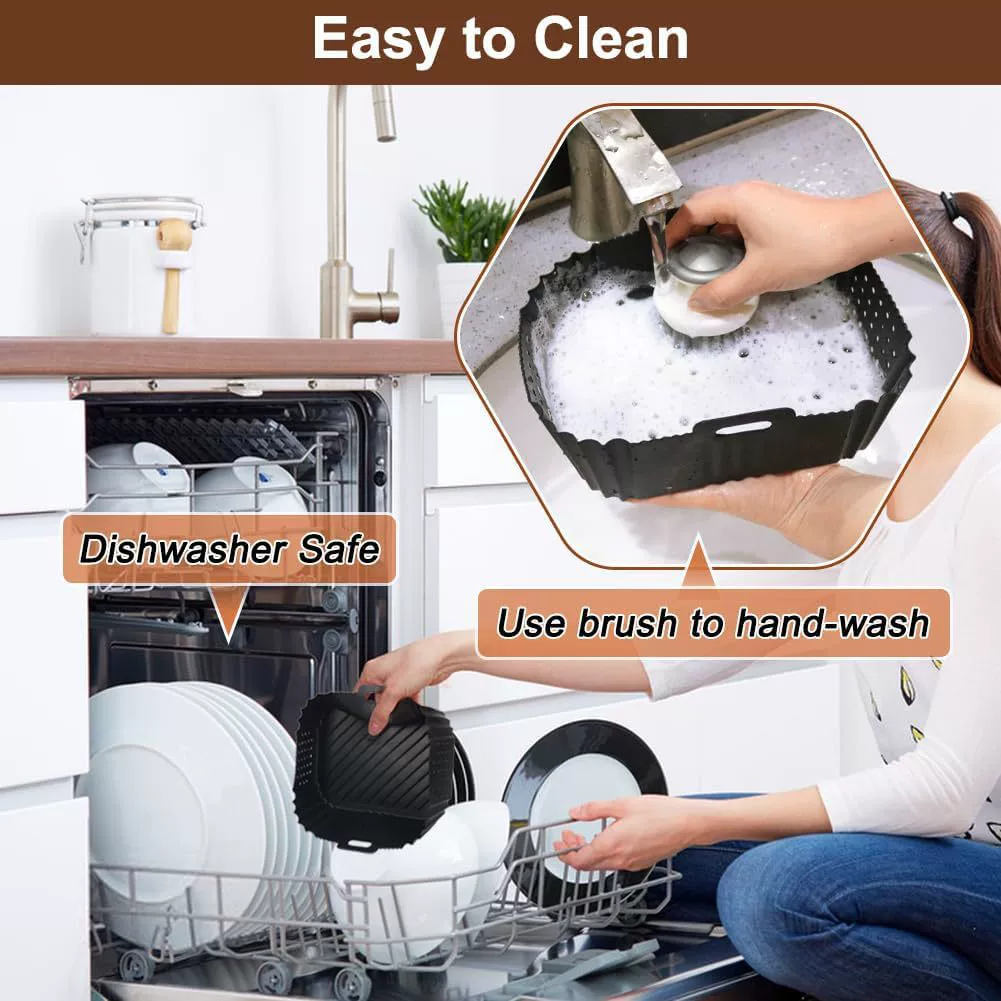 BYKITCHEN Air Fried Silicon Silicon Platform is suitable for NINJA SL401 double -layer air fryer