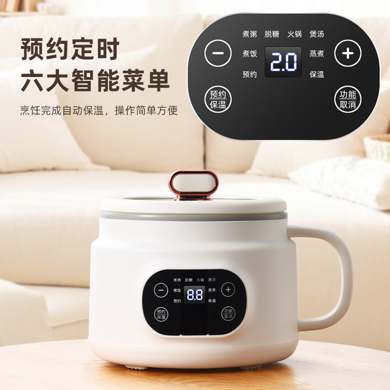 Yuedis 学生寮向け直送 多機能電気調理器 排水バスケット付き 蒸し調理一体型調理器 スマート電気調理器 クロスボーダー|undefined