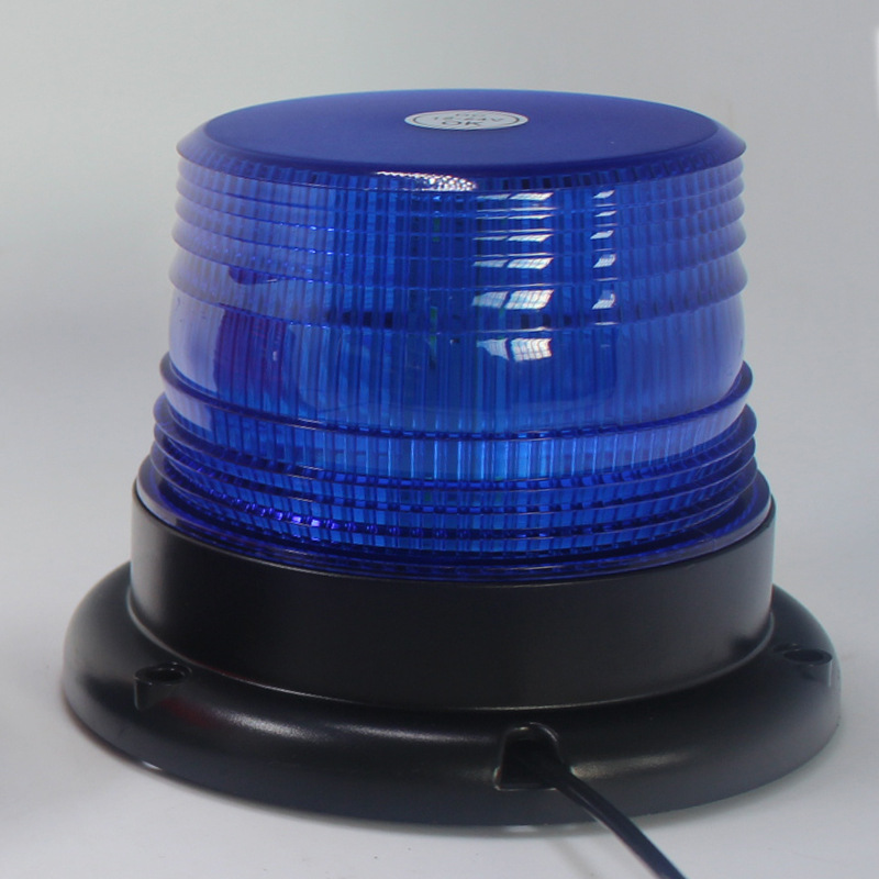 Chāchē 12-24V Car Strobe Warning Light 12LED School Bus Magnetic Roof Light (İşçi projektorları) - blue