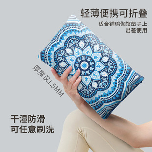Thickened and tasteless 5mm suede yoga mat widened non-slip sports fitness mat body position line mat yoga mat travel