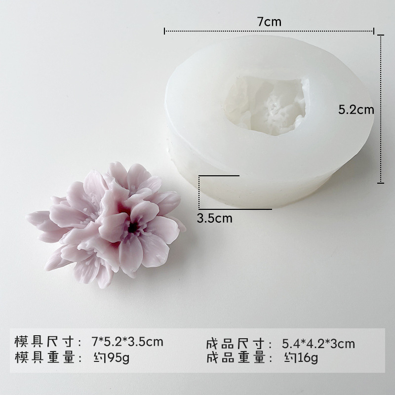 ✅ さまざまな花のシリコンモールド diy チョコレートフォンダンローズフラワー接着剤アロマセラピー石膏キャンドルモールド|undefined
