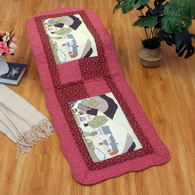Avtomobil döşəmə paspasları – Wholesale] Korean Cotton Bedside Mat - red-edge-country-bedside-mat-or-car-mat-for-rear-seat-50x135cm