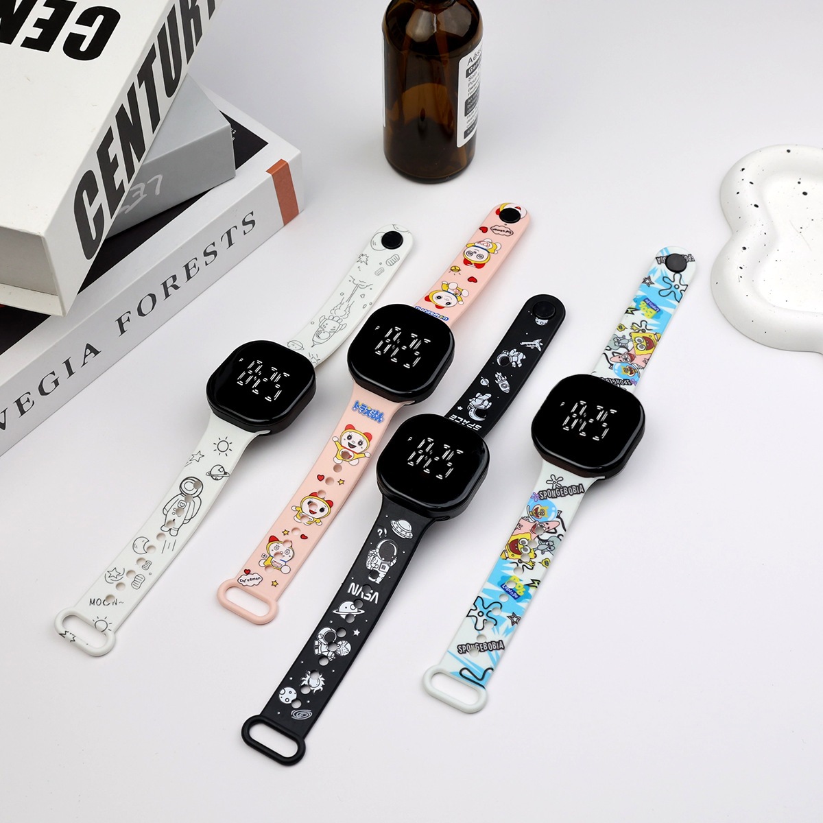 Foreign Trade New Color Printed Led Watch Oval Personalized Touch Student Party Junior High School Fashion Sports Digital Watch for Women