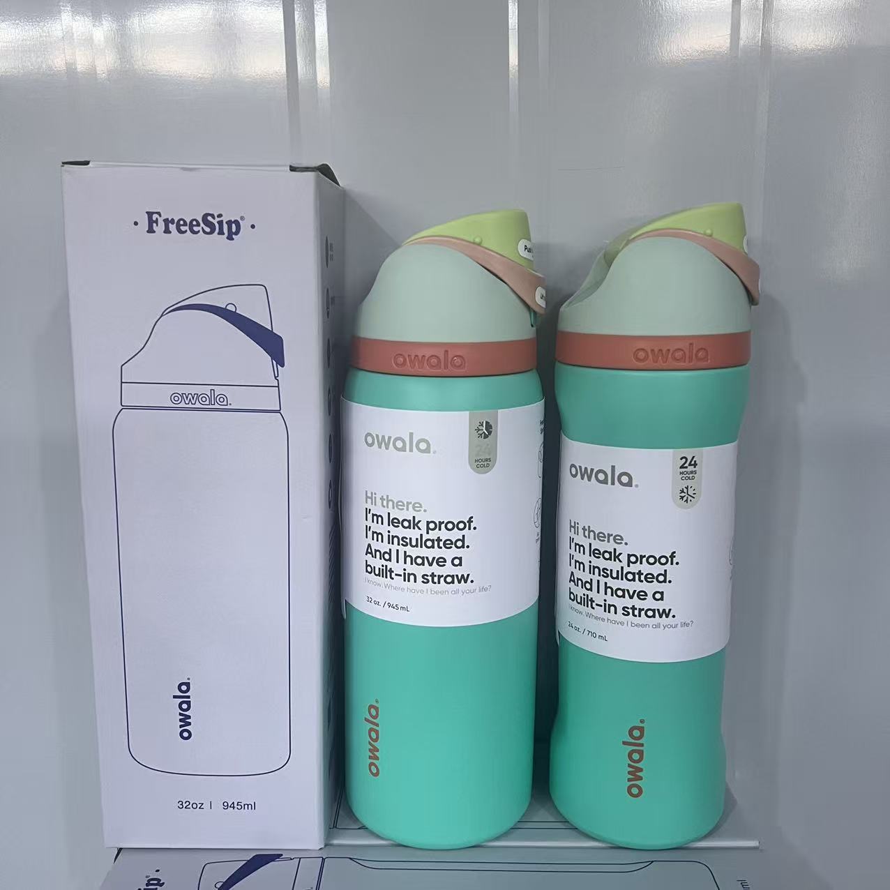 Owala en stock de gran capacidad portátil hervidor de agua al aire libre para hombres tazas de agua caliente de moda para mujeres tazas de fruta deportivas al por mayor