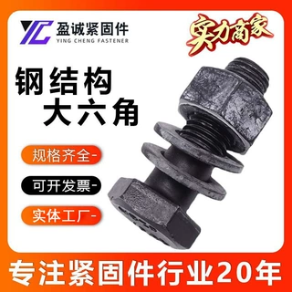 10.9级外六角高强度螺栓扭剪螺栓螺母螺钉垫圈厂家钢结构大六角