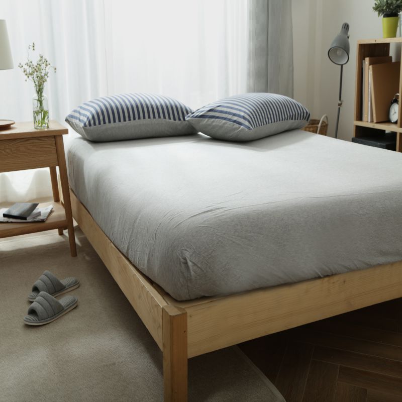 Cama de cama de algodón sin impresión de una sola pieza de tejido Tianzhu algodón Simmons sábanas de algodón antideslizantes fijas colchón cubierta protectora image 12