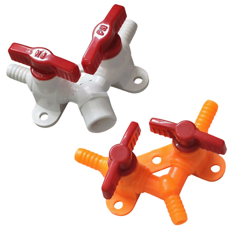 Pvc Three-Way Ball Valve for Aquaculture, Adhesive Valve for Oxygenation, Double-Head Tower Valve, Nano Self-Sinking Pipe Adhesive Adjustment Switch