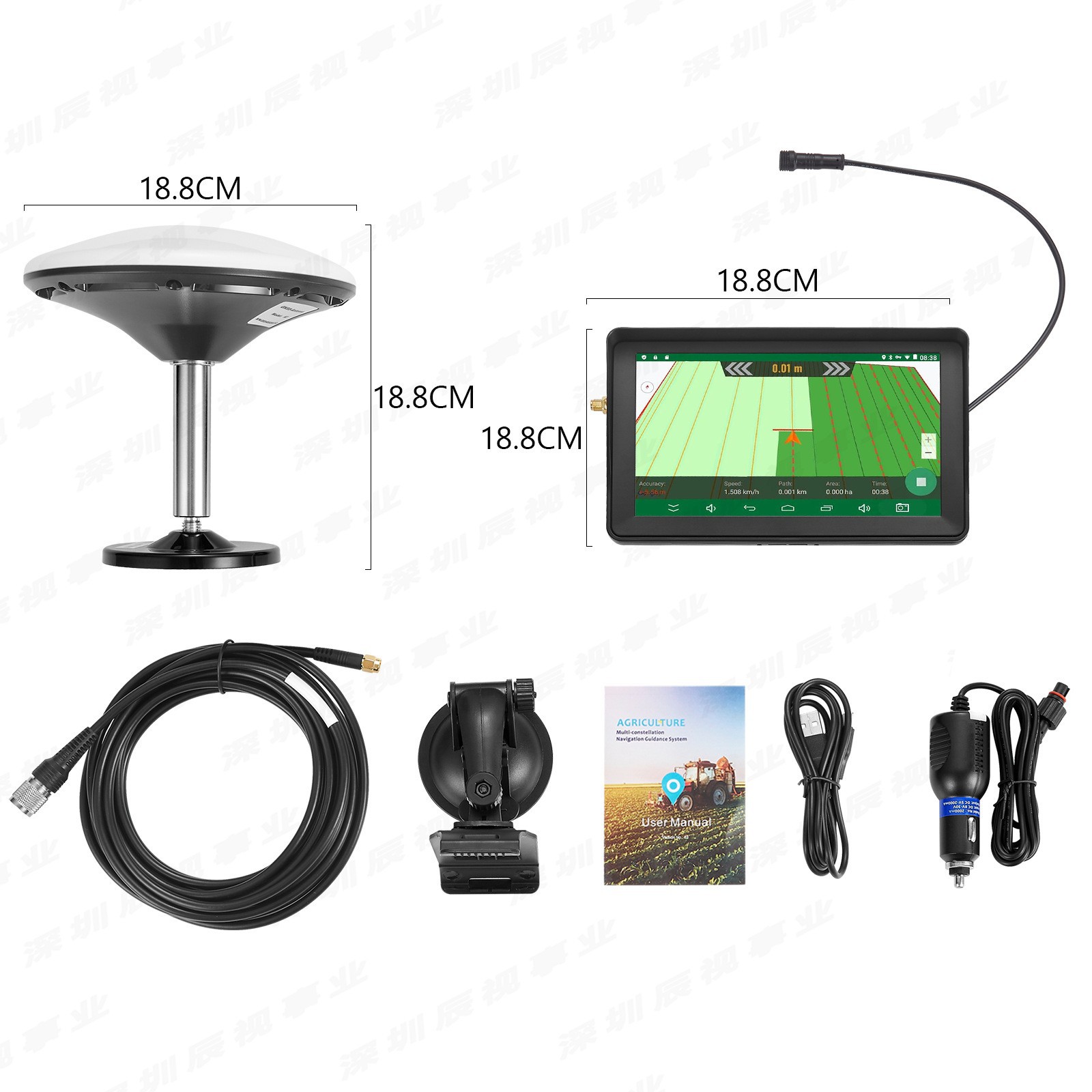 CSTGN101 is a cross-border product specifically designed for agricultural tractor navigation systems. The 7inch GPS is suitable for commercial seeding and weeding