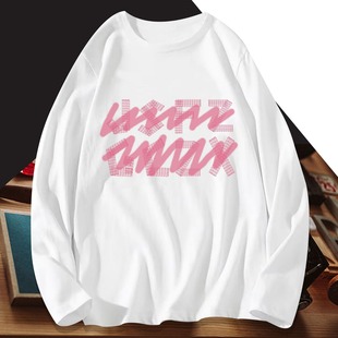 Factory in stock cotton long-sleeved men's fashion brand loose plus size hiphop men's and women's T-shirt American high street printed top