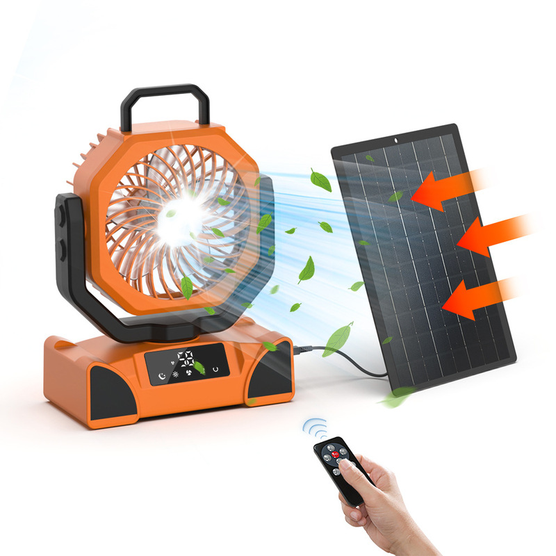 2025 新しいキャンプファン首振りポータブル充電照明屋外ファン多機能釣り長いバッテリー寿命|undefined