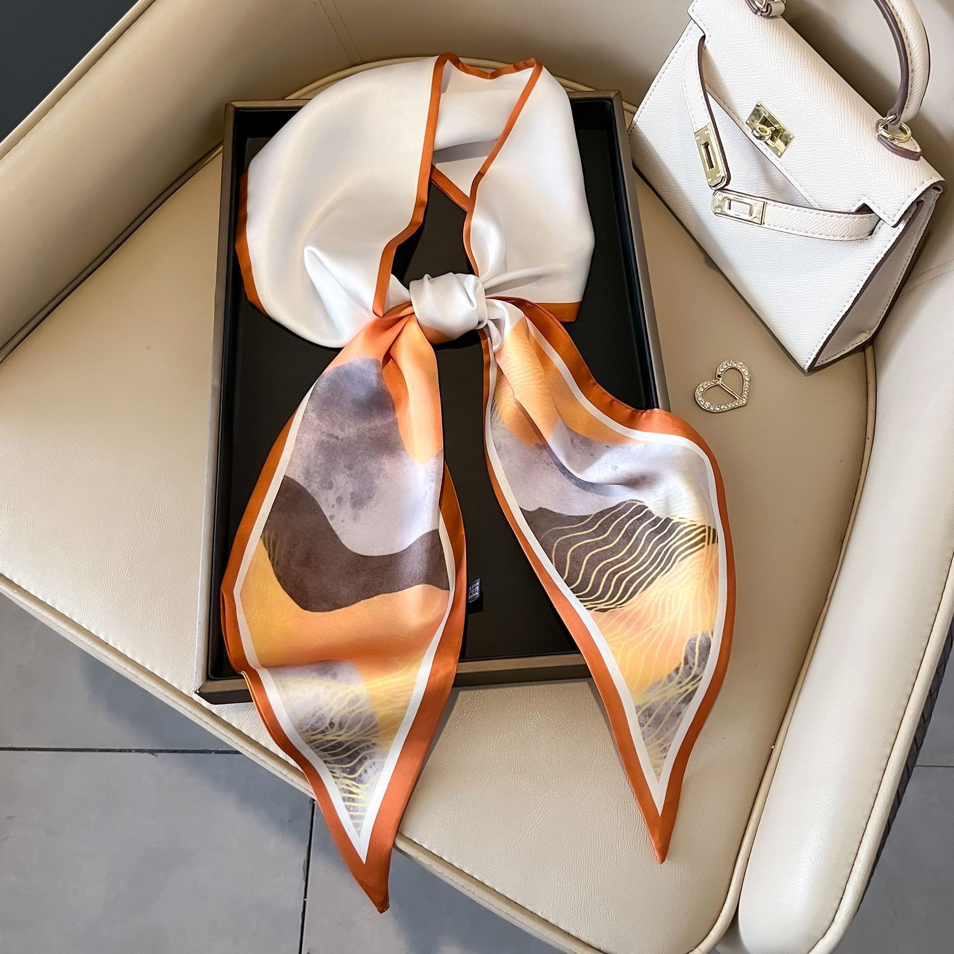 Nuevo caju pequeño cinturón de bufandas onduladas caju multifuncional cinturón de pelo de alta calidad bufandas profesionales