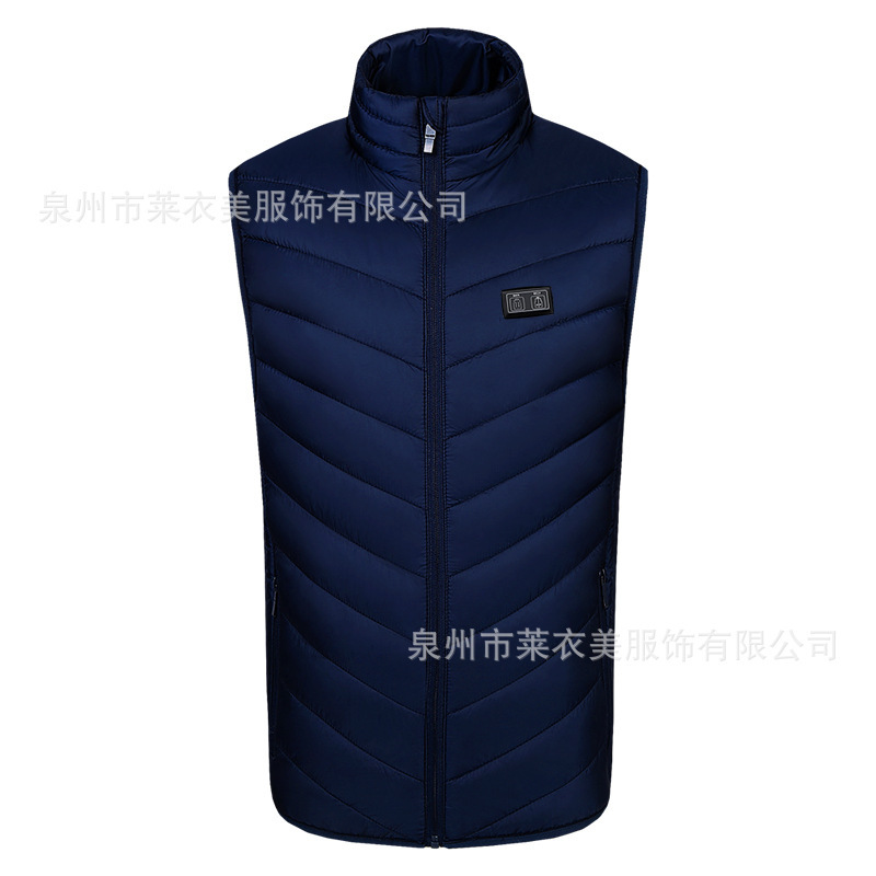 跨境专供全系列冬季立领温控发热马甲男保暖背心智能加热服|undefined