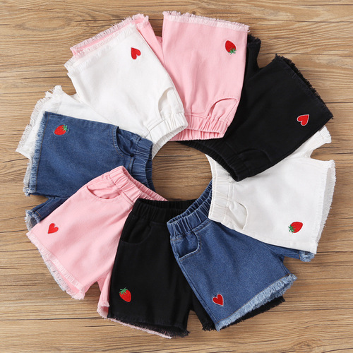 Girls' denim shorts children's summer pants short pants for kids