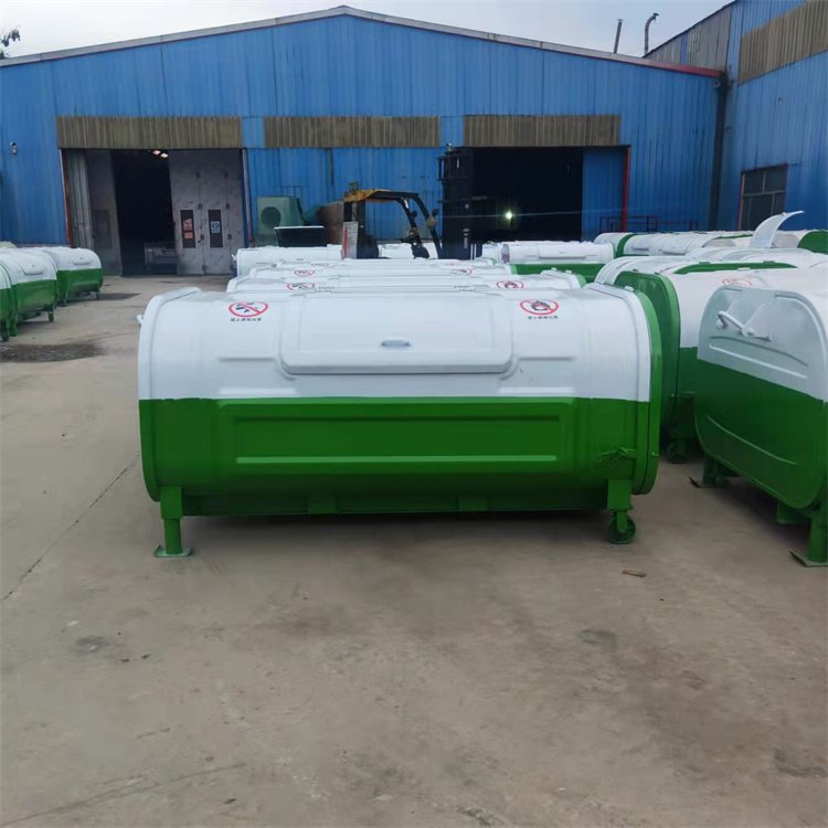 车载式勾臂垃圾箱3立方5立方不锈钢钩臂式垃圾转运箱环卫挂车铁质