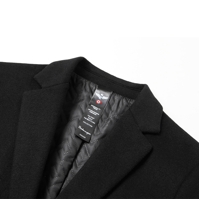 Cazadora de moda de invierno para hombres de mediana edad casual abrigo de lana engrosada de moda abrigo de lana suave ropa de hombre