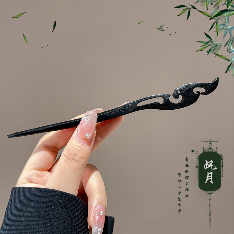 Nuevo estilo chino antiguo clip de cabello para mujeres acristaladas clip de brillo de brillo de alto nivel nuevo estilo chino clip de cabello simple clip