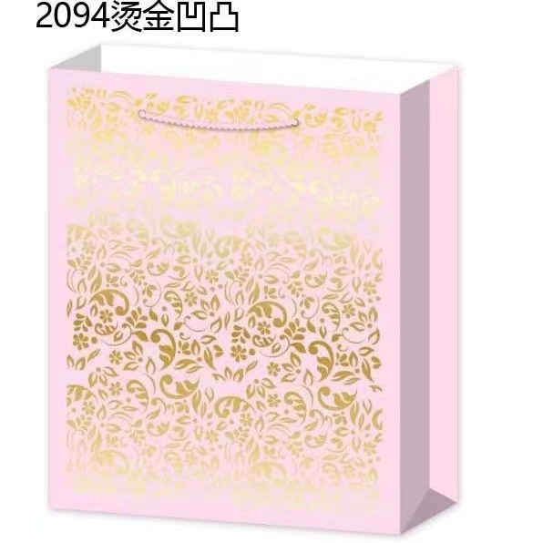 新款烫金手提袋白卡纸礼品袋烫金礼袋跨境专供厂家现货礼品袋