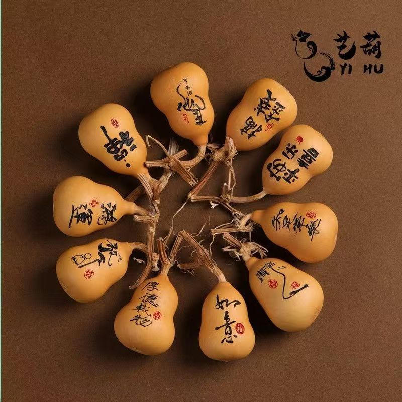 批发手捻雕刻葫芦文玩把玩墨刻小葫芦工艺品现货厂家