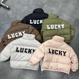 儿童羽绒服2025新款韩版宽松男童女童潮流时尚立领短款小面包服