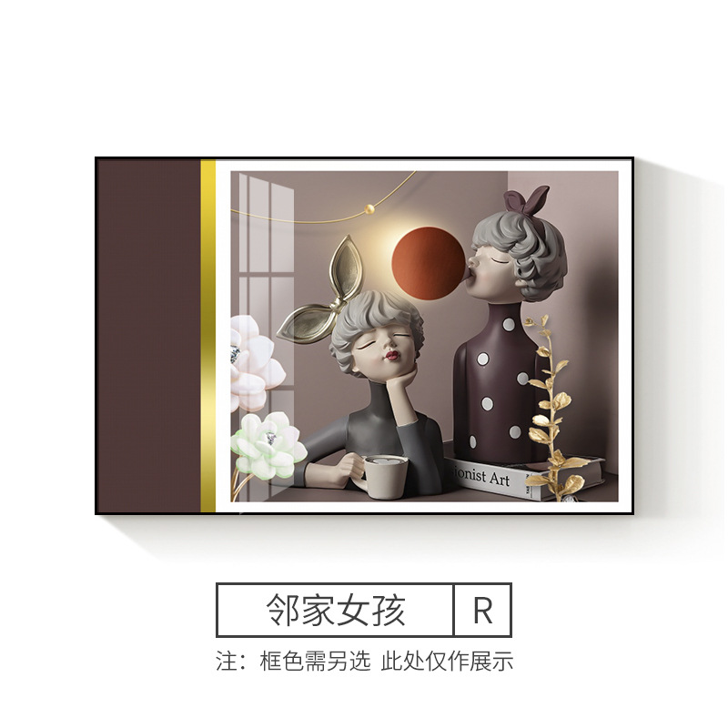 Caja de medidor eléctrico pintura decorativa moderna minimalista caja de puerta eléctrica que cubre la luz caja de distribución de lujo colgando pintura restaurante flip que cubre mural