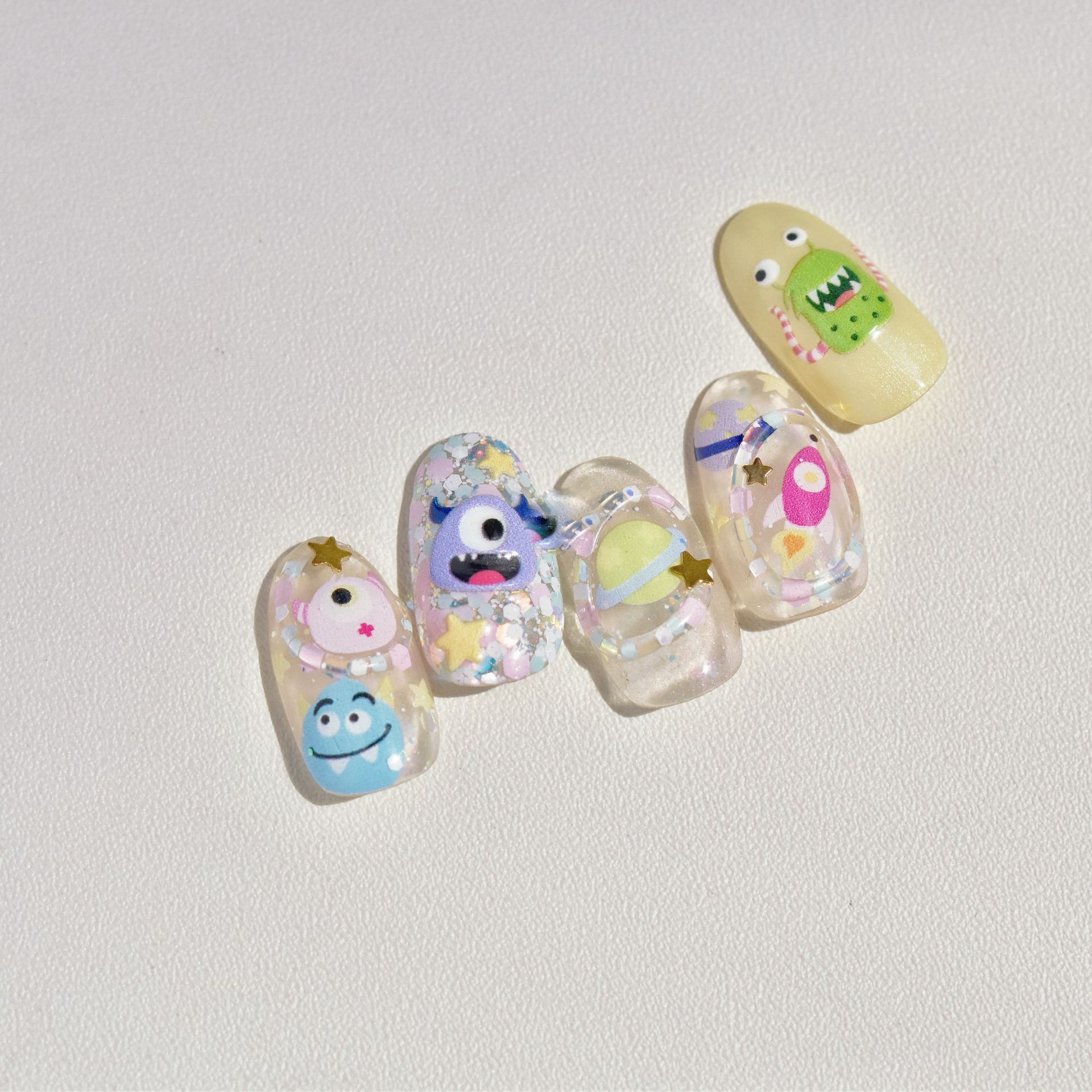 10g Weight Nail Patches Nail Supplies 1 Piece Quantity Plastic Material Cartoon Pattern Cartoon Style Style Cartoon Style Cartoon Plastic Nail Patches 1 Piece 1