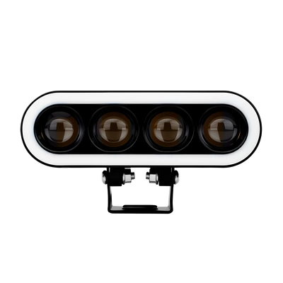 Cross-Border Motorcycle Led White and Motorcycle headlights, headlights - white-and-yellow-always-bright-blue-circle-blue-back-cover-four-eye-lens