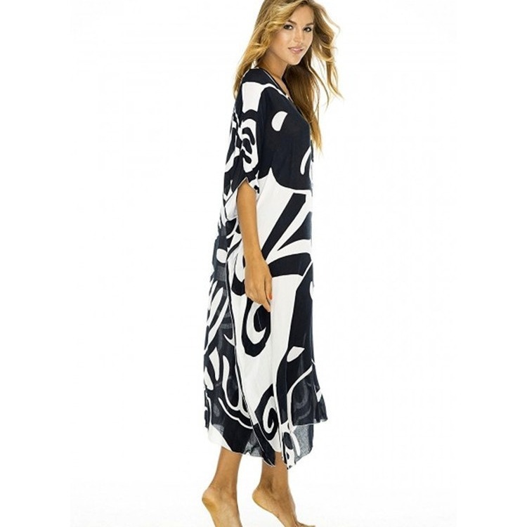 Beach cover-up robe Vestido de playa suelta más el tamaño de vacaciones Vestido de playa bikini cubierta exterior transfronteriza 1D116