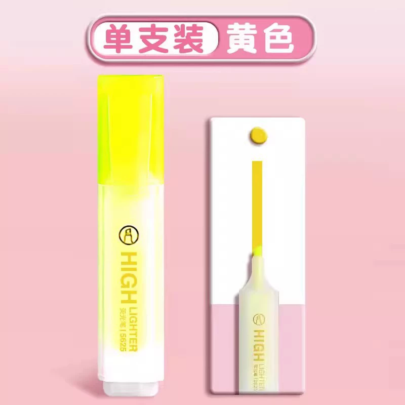 Маркер с клиновидной крупной головкой Highlighter (Deli), многоцветный набор, быстрая сушка чернил